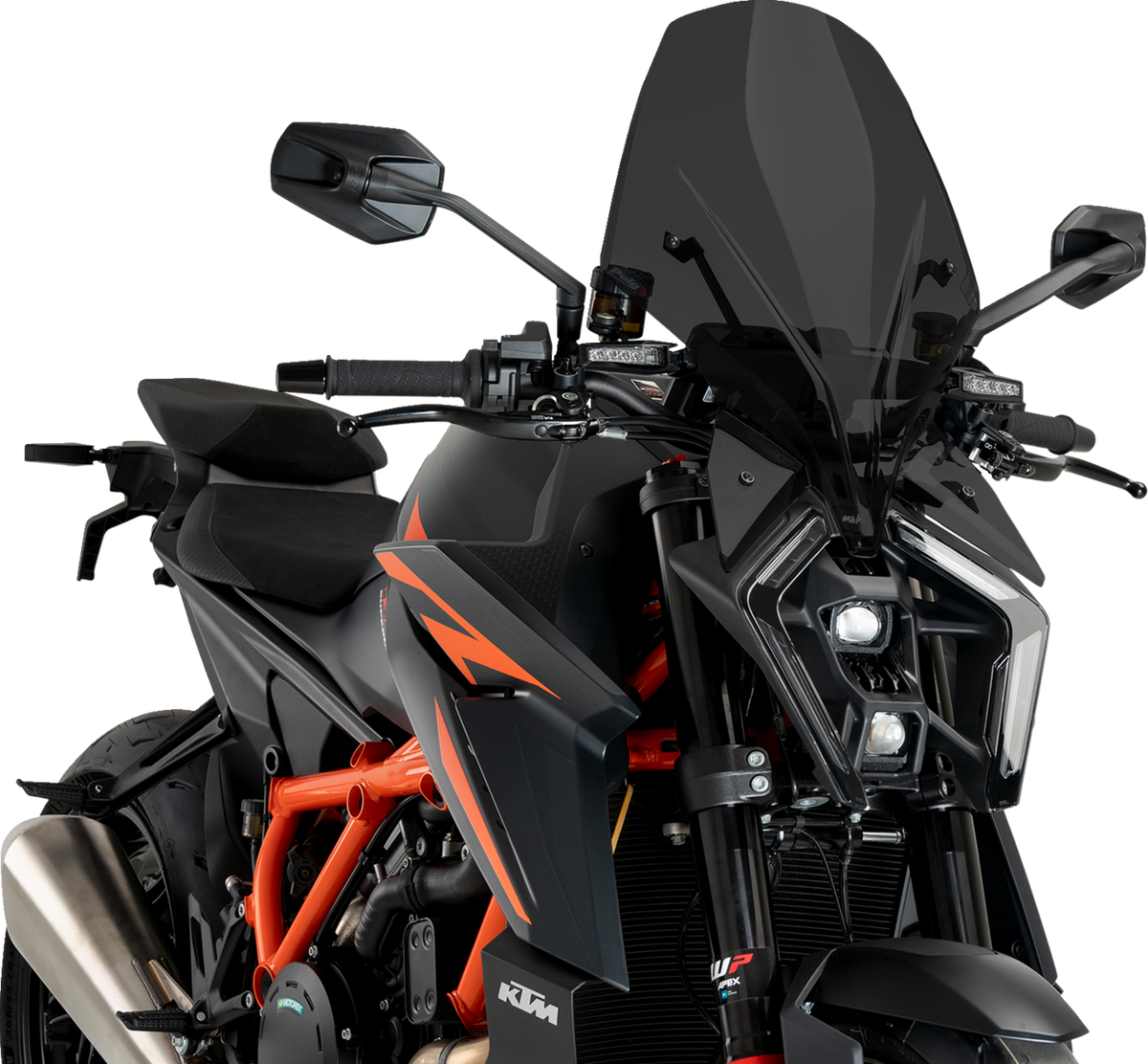 Puig Hi-Tech Parts 21907F New Generation Windscreen - Dark Smoke - 1390 Super Duke | Street