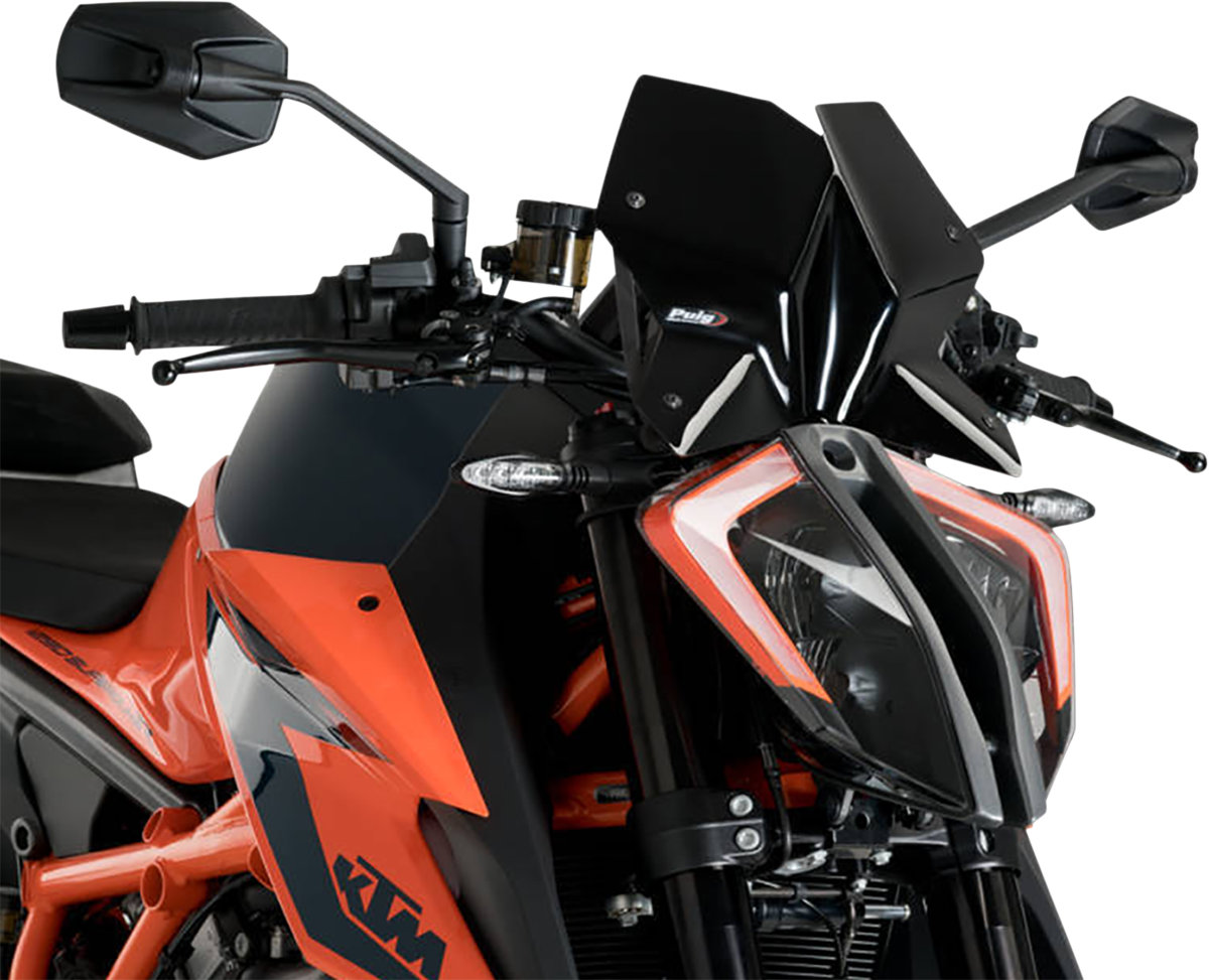 Puig Hi-Tech Parts 20425N New Generation Windscreen - 10-1/2" - Black - 1290 Super Duke R | Street