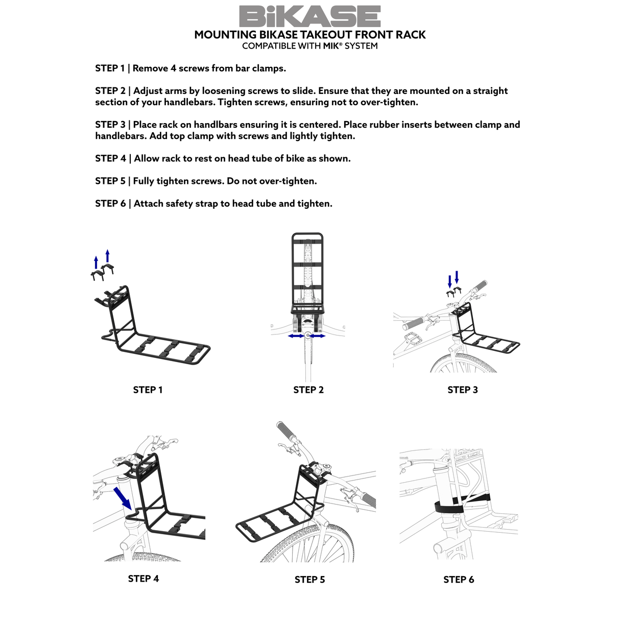 BiKase - Takeout Front Rack - MIK Compatible