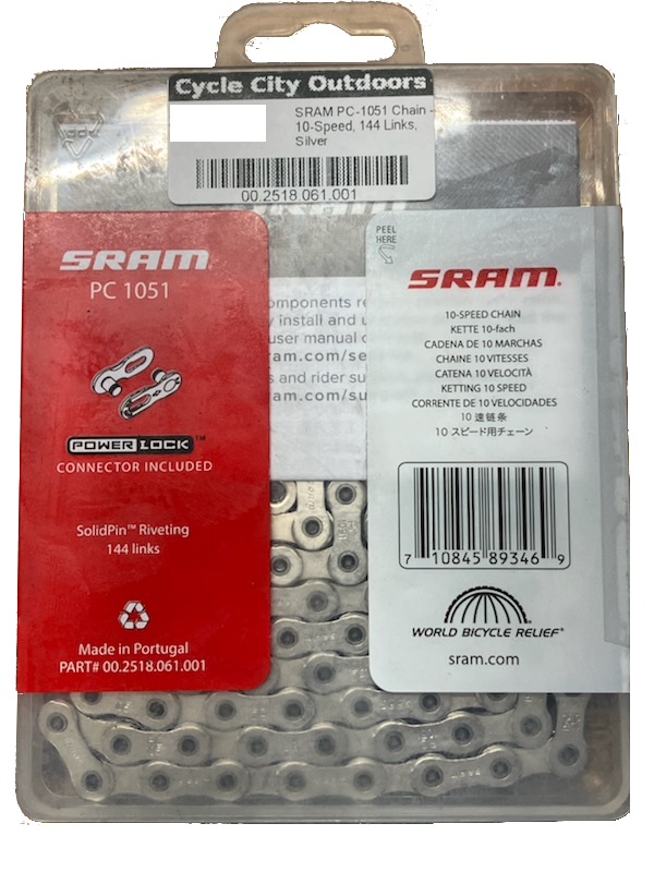 SRAM PC-1051 Chain - 10-Speed, 144 Links, Silver