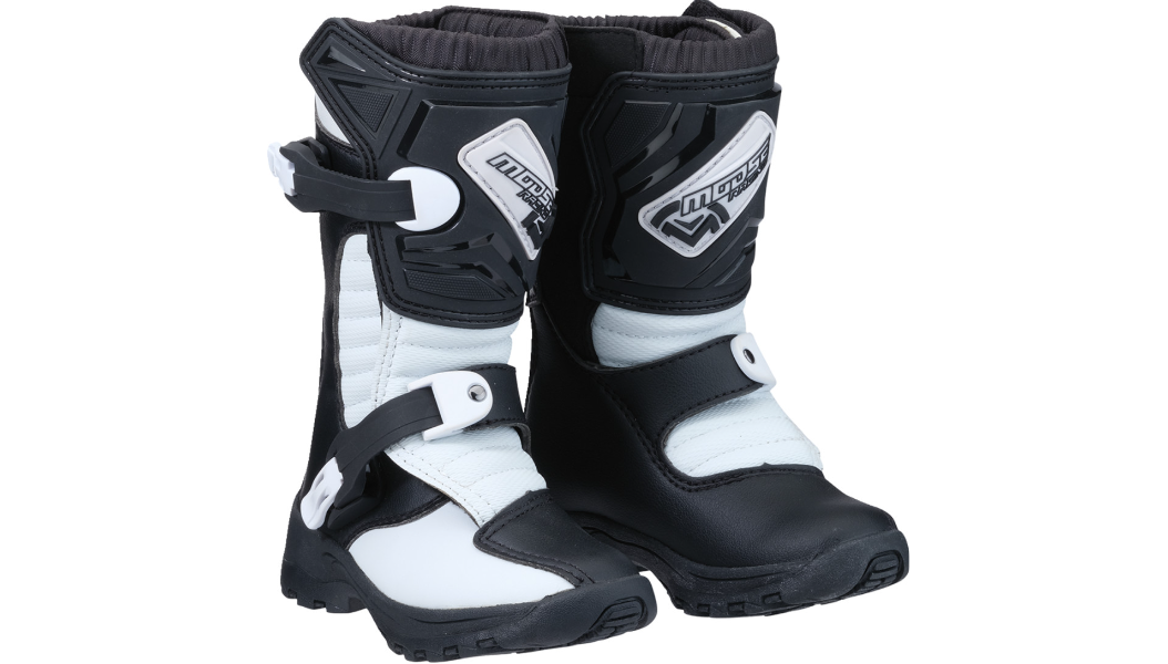 MOOSE RACING M1.3 Boots - Black/White - Kids Size 13 3411-0472