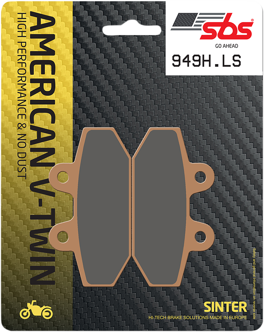 SBS Sintered Rear Brake Pads - 949H.LS (Harley-Davidson FLFBS Fat Boy 114 / FLHCS Heritage Classic 114 / FXFBS Fat Bob 114 2018–2024)