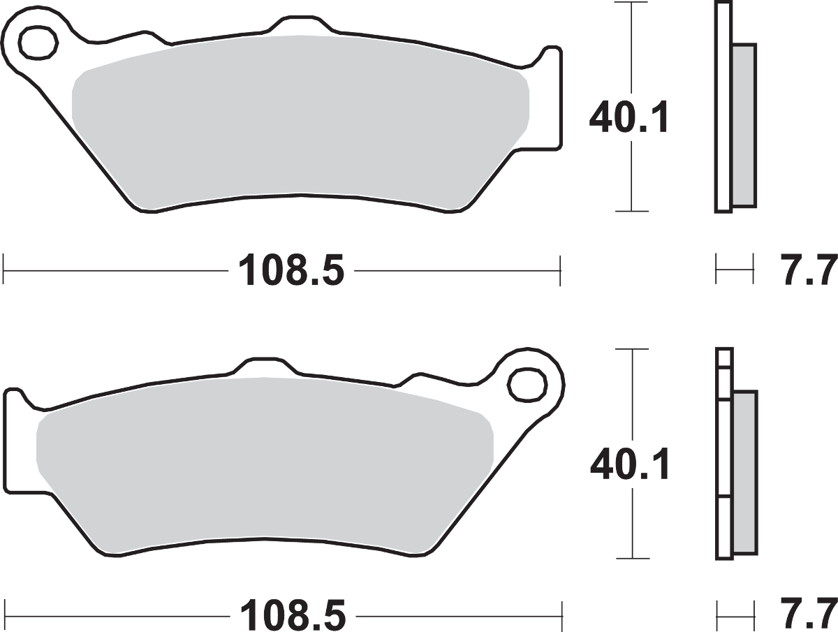 SBS HF Series Organic Base Brake Pads - 674HF (BMW / Ducati / Moto Guzzi / Victory / ZERO / Aprilia 1994–2024)