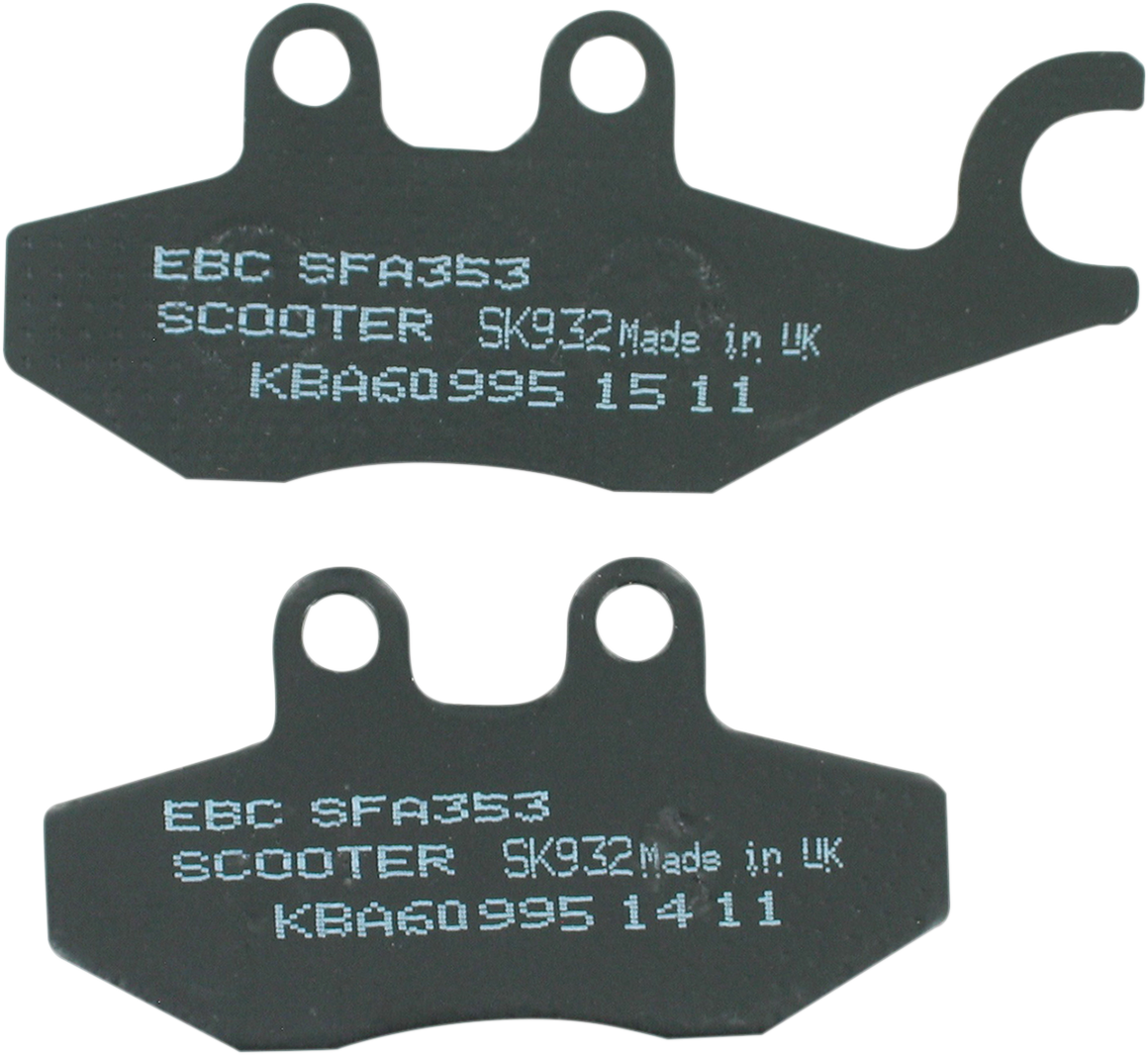 EBC SFA Series Organic Base Brake Pads - SFA353 (Piaggio / Vespa / Aprilia 2004–2023)