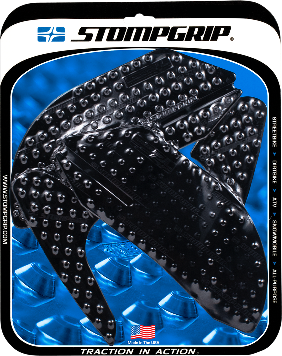 STOMPGRIP 55-10-0068B Tank Grips - Volcano - Black - Ducati - Panigale '12-'24 | Street