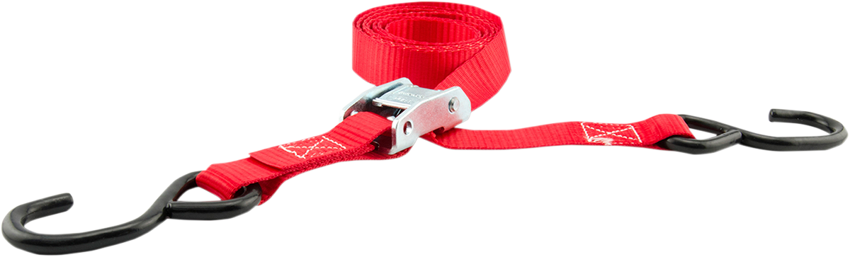 Erickson 05605 Tie-Down Straps - Cam Buckle - 1" x 5-1/2' - Red - 4 Pack | ATV/UTV/Off-Road