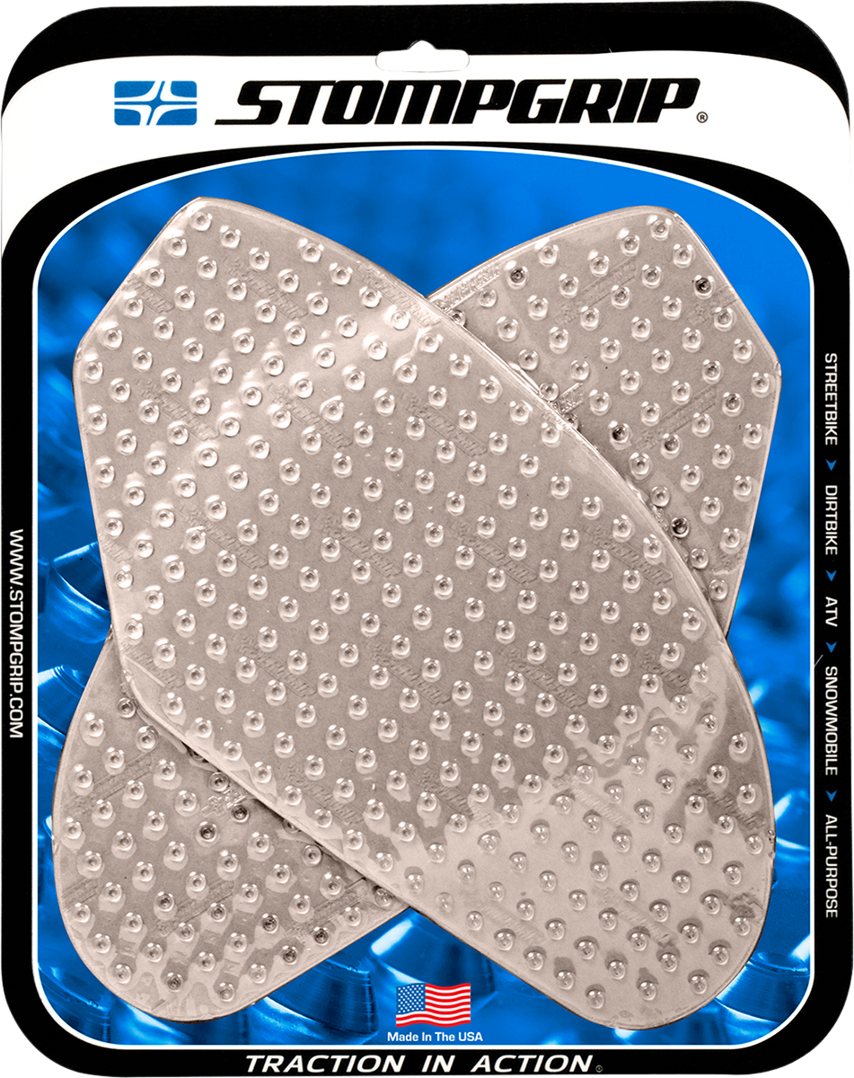 STOMPGRIP 55-10-0015C Tank Grips - Volcano - Clear - Honda - RVT/VTR '01-'06 | Street