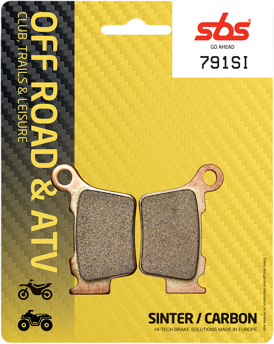 SBS Sintered Rear Brake Pads - 791SI (KTM / Husqvarna / Husaberg / Gas Gas / TM 2003–2024)