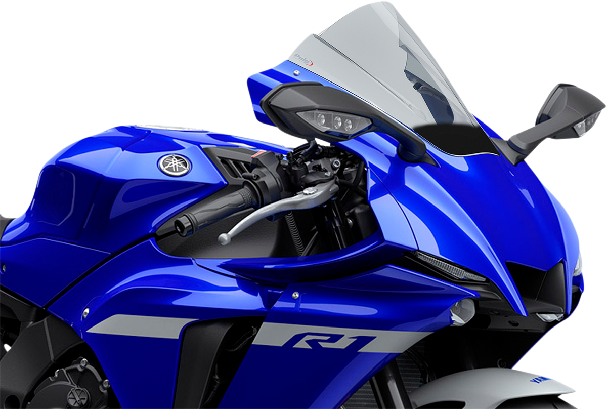 Puig Hi-Tech Parts 3826H Race Windscreen - 13-1/4" - Smoke - YZF-R1 | Street