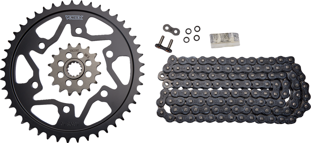 VORTEX CK6132 Chain and Sprocket Kit - WSS - Black - Yamaha YZF-R6 | Street