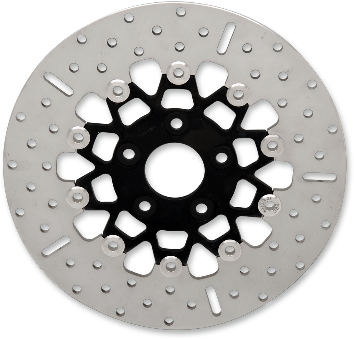 EBC Custom Stainless Steel Rear Brake Rotor - RSD019BLK (Harley-Davidson 1992–1999)