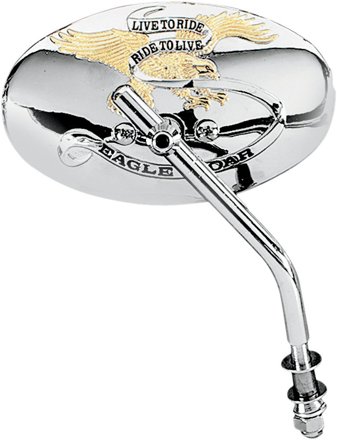 DRAG SPECIALTIES 6" Live to Ride Mirror - Oval KA-65EG-BC429 - Cycle City Outdoors