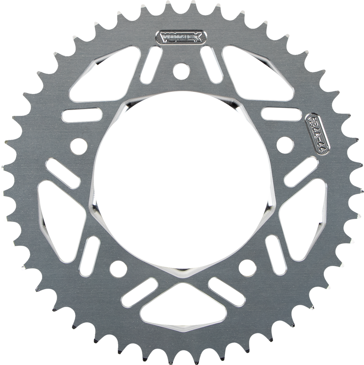 VORTEX 654A-44 Aluminum Sprocket - Silver - Rear - 44 Tooth | Street