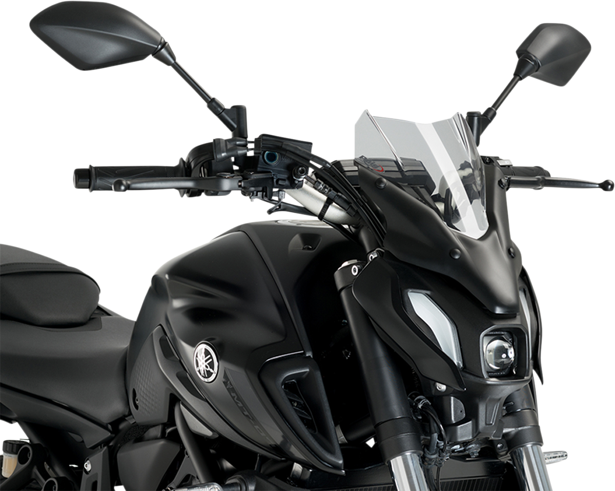 Puig Hi-Tech Parts 20618H New Generation Windscreen - 12-1/2" - Smoke - MT-07 | Street