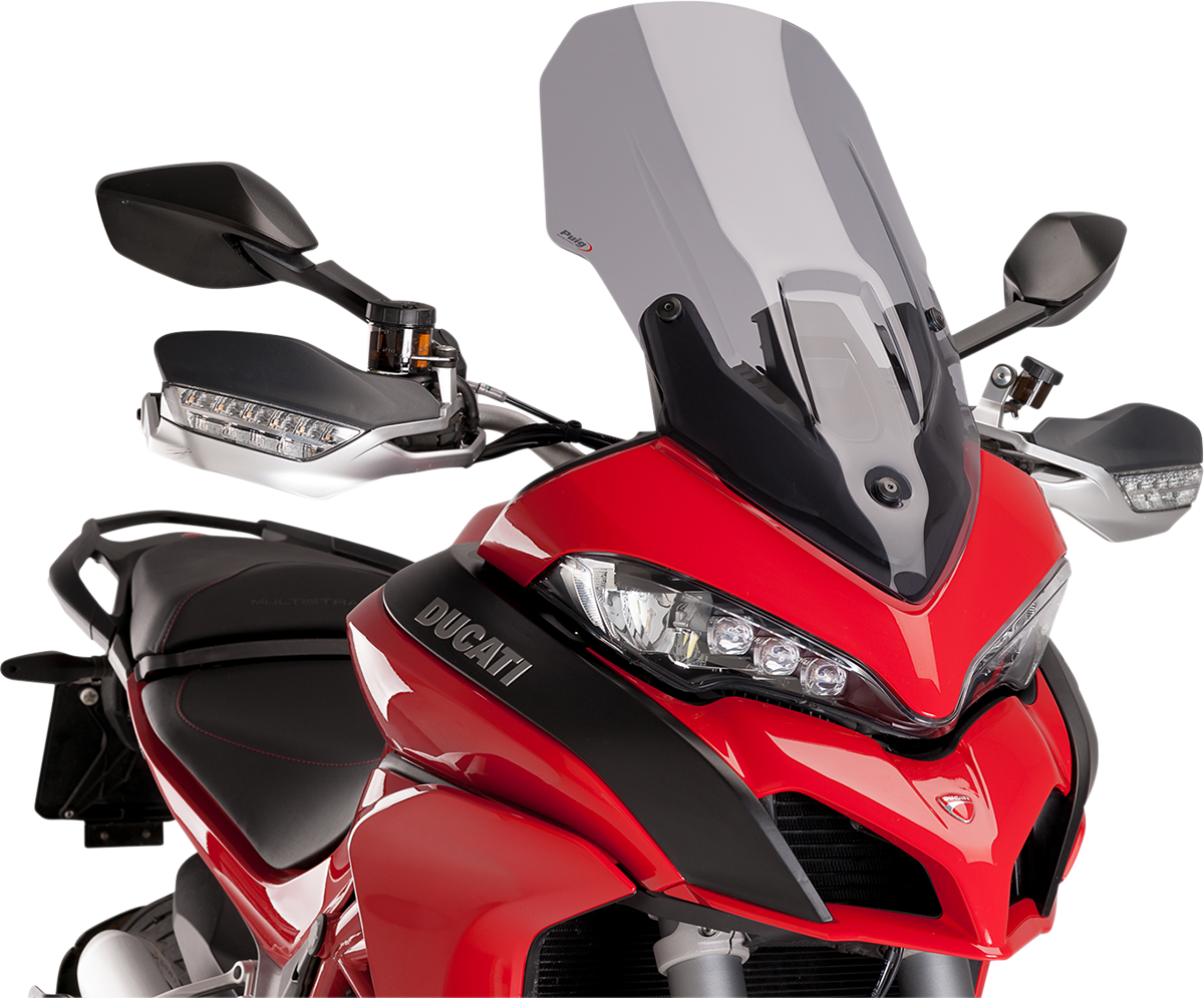 Puig Hi-Tech Parts 7623H Touring Windscreen - 24-1/2" - Smoke - Ducati | Street