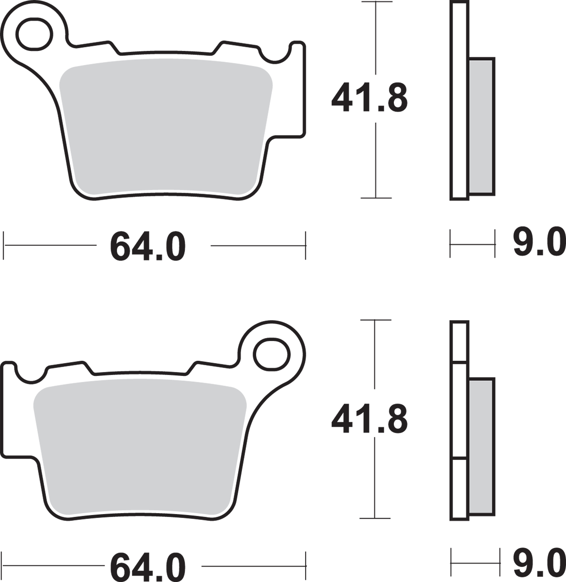 SBS Sintered Rear Brake Pads - 791SI (KTM / Husqvarna / Husaberg / Gas Gas / TM 2003–2024)