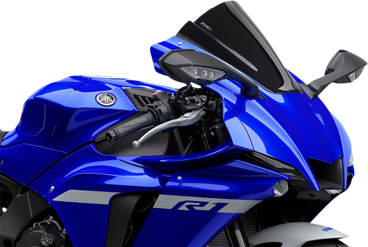 Puig Hi-Tech Parts 3826N Race Windscreen - 13-1/4" - Black - YZF-R1 | Street