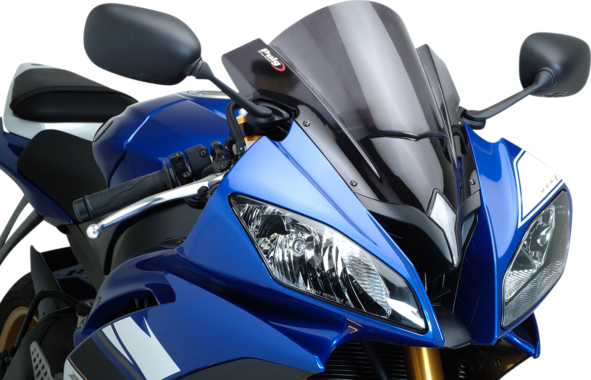 Puig Hi-Tech Parts 4635F Race Windscreen - 13-3/4" - Dark Smoke - YZF-R6 | Street
