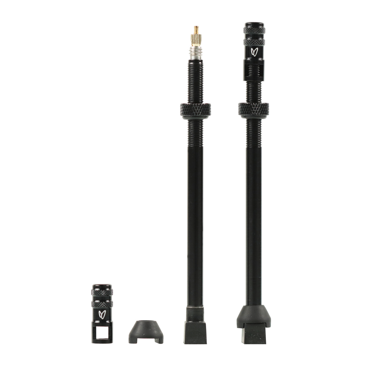 Caffélatex Tubeless Valve Pair Black RVC and Key
