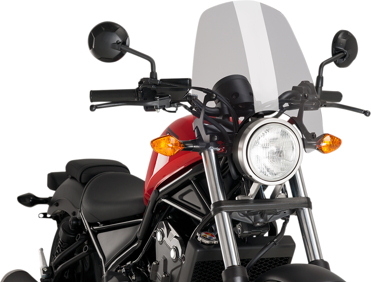 Puig Hi-Tech Parts 9462H New Generation Windscreen - 16-1/2" - Smoke - Rebel 500 | Street