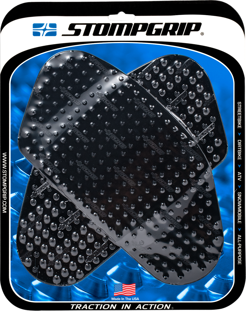 STOMPGRIP 55-10-0017B Tank Grips - Volcano - Black - Honda - CBR '03-'07 | Street