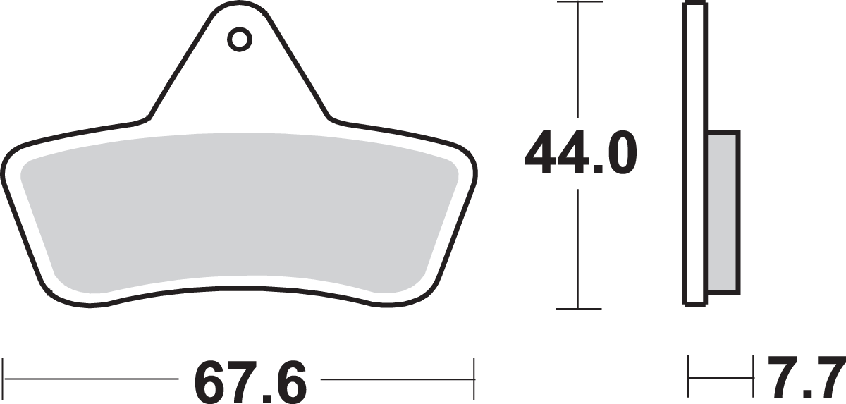 SBS Sintered Brake Pads - 758ATS (Arctic Cat 300 4x4 / 400 2x4 / 400 4x4 1996–2008)