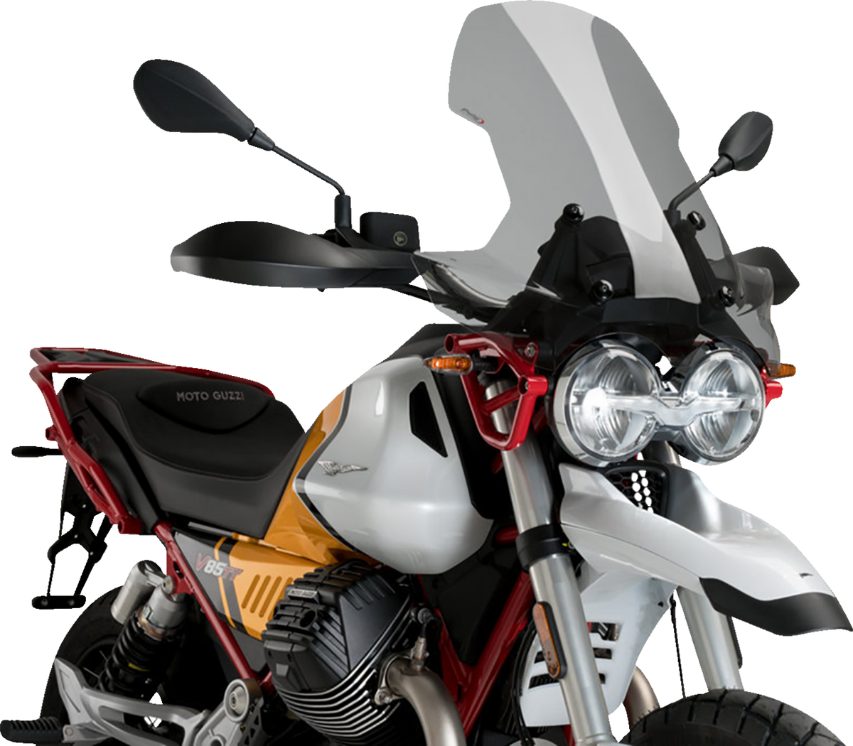 Puig Hi-Tech Parts 21176H Touring Windscreen - 22-7/8" - Smoke - Moto Guzzi | Street