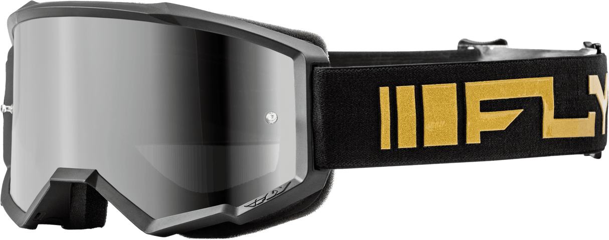 Youth Zone Goggle Black/Gold W/ Silver Mirror/Smoke Lens - Cycle City Outdoors