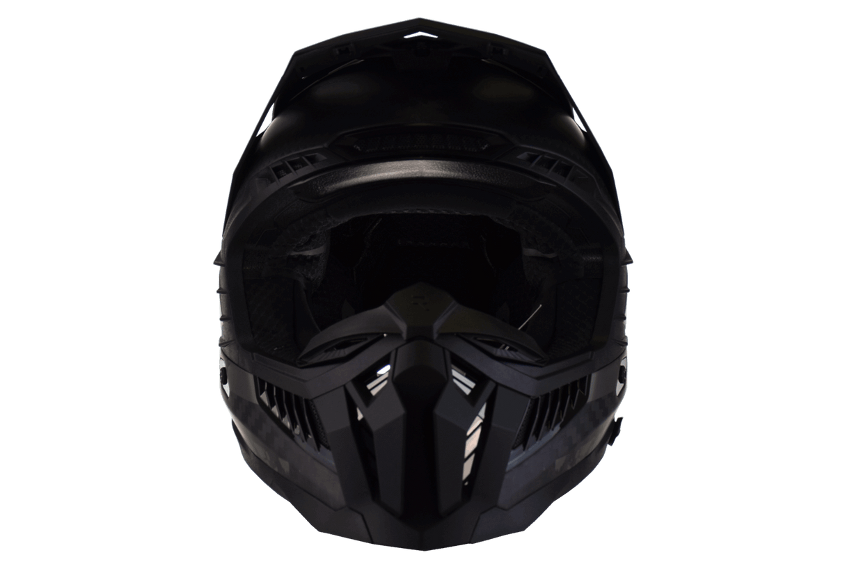LS2 - X Force Carbon Black Flag Motocross Helmet - Matte Black/Gray