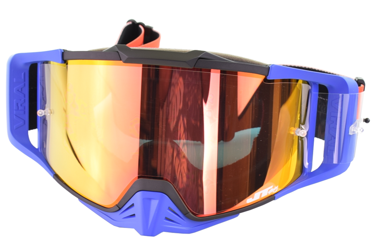 JT Classic Goggles Retro Honda Orange/Red Lens