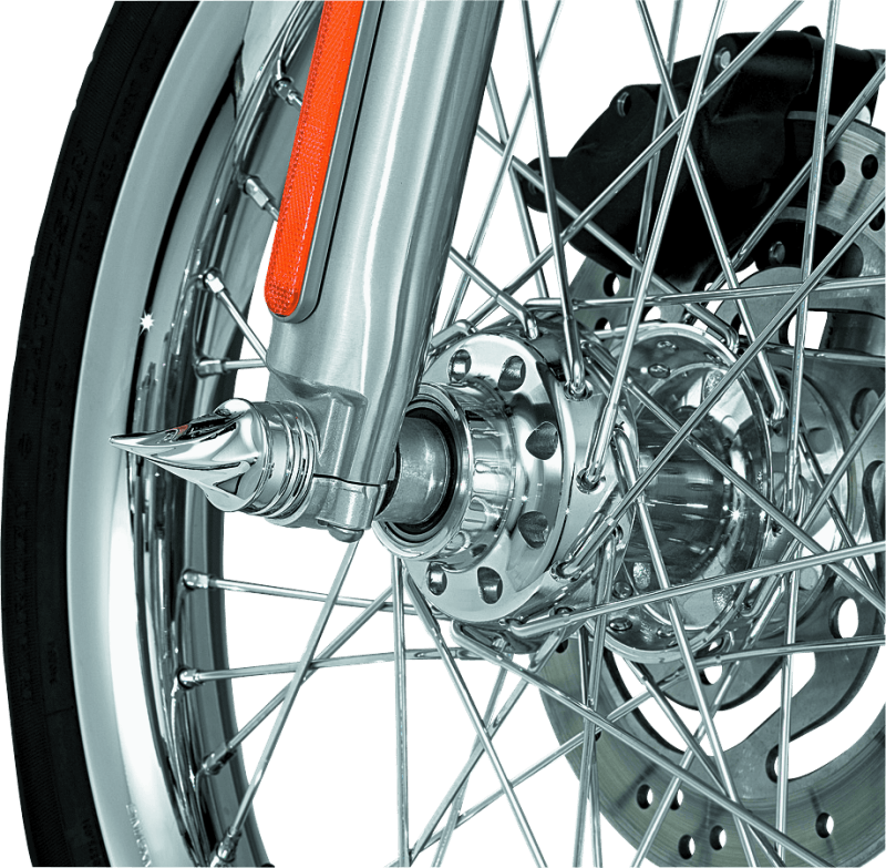 Kuryakyn Twisted Axle Caps Chrome - Cycle City Outdoors