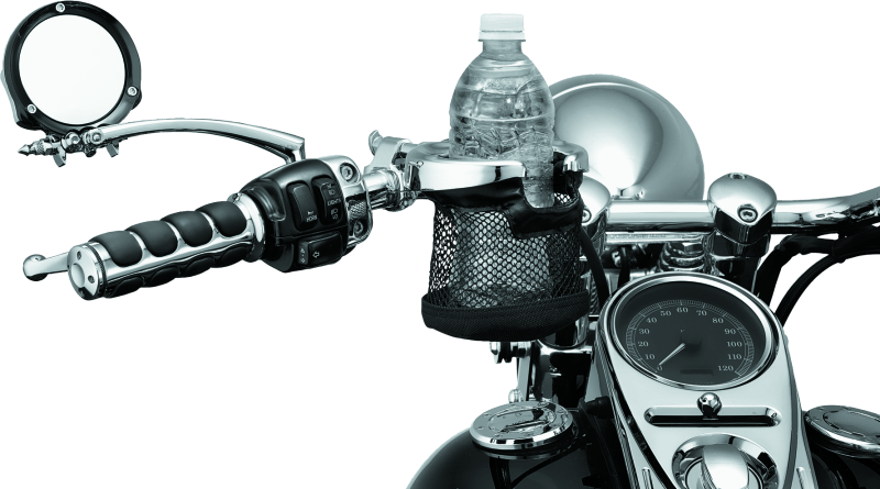 Kuryakyn Mesh Basket Universal Drink Holder 1in Clamp Chrome - Cycle City Outdoors