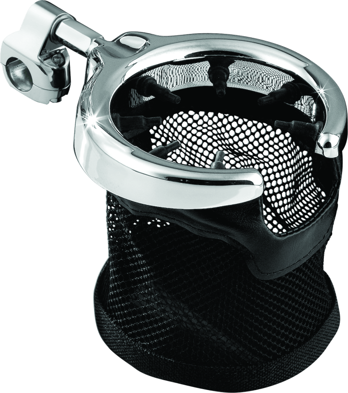 Kuryakyn Drink Holder With Basket 1-1/4in Mount Chrome - Cycle City Outdoors