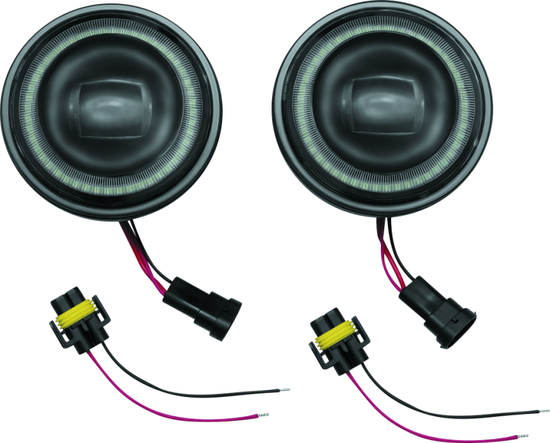 Kuryakyn 4-1/2inch Vision Passing Lmps Black - Cycle City Outdoors