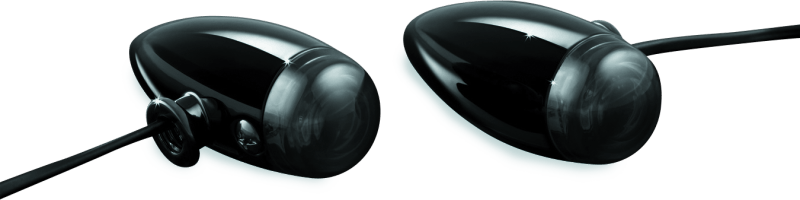 Kuryakyn Super Bright LED Mini Bullet Lights Amber Gloss Black - Cycle City Outdoors