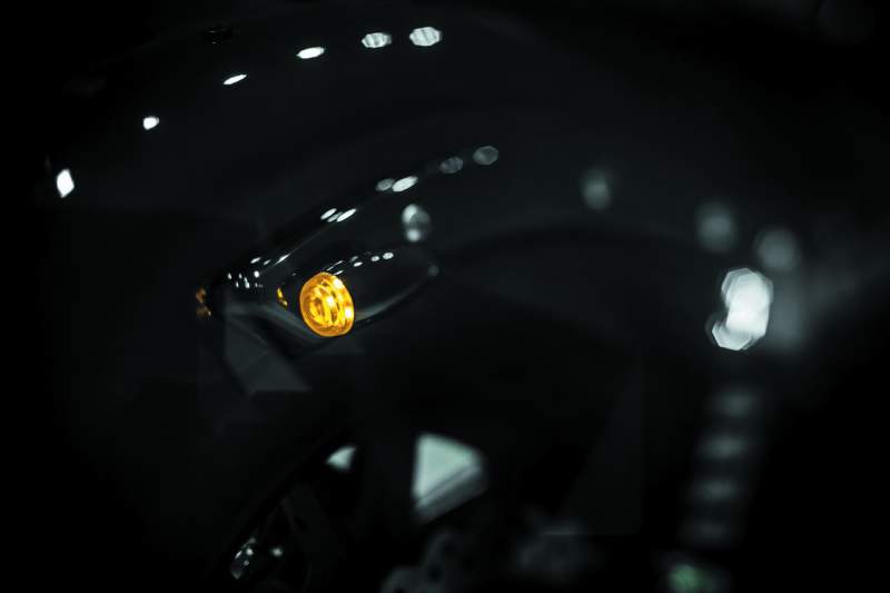 Kuryakyn Super Bright LED Mini Bullet Lights Amber Gloss Black - Cycle City Outdoors