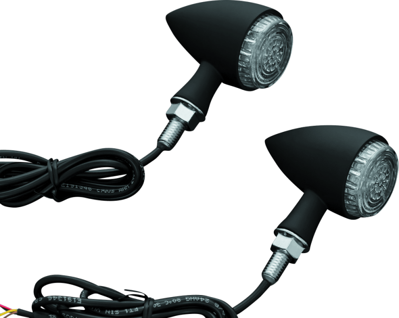 Kuryakyn Torpedo Indicator LED Amber Lights Turn Only Matte Black - Cycle City Outdoors