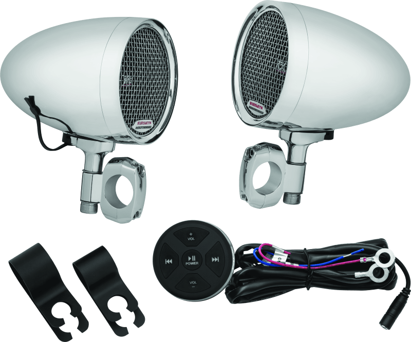 Kuryakyn Road Thunder Speaker Pods Bluetooth Audio Controller Chrome - Cycle City Outdoors