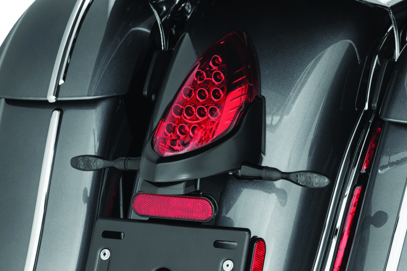 Kuryakyn Rear Turn Signal & License Plate Mount Indian Black - Cycle City Outdoors