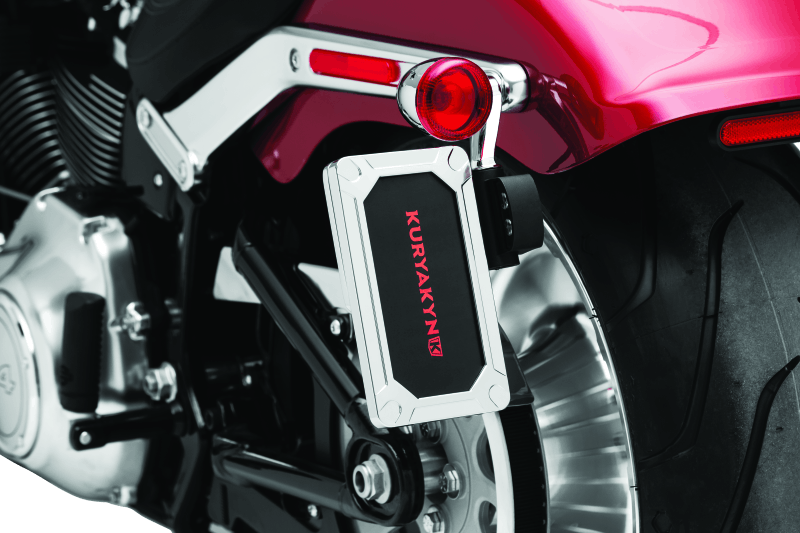 Kuryakyn Nova Side Mount License Plate Frame Gloss Chrome - Cycle City Outdoors
