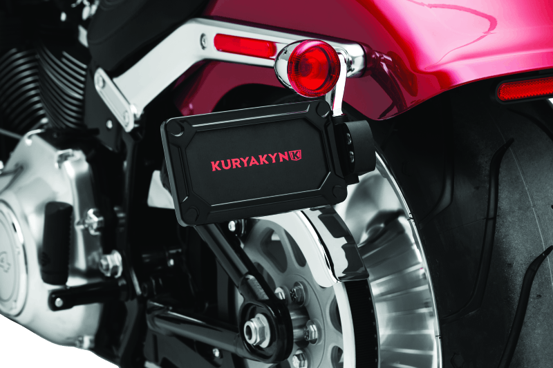 Kuryakyn Nova Side Mount License Plate Frame Gloss Black - Cycle City Outdoors