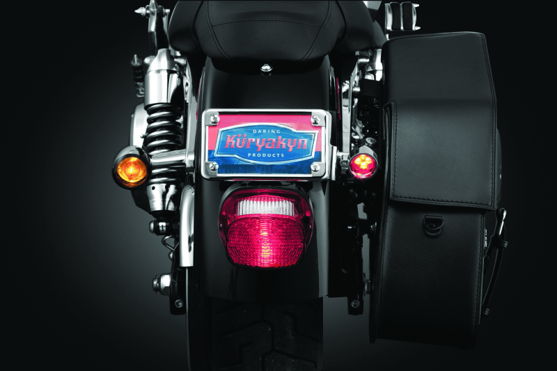 Kuryakyn License Plate Turn Signal & Marker Light Mount Chrome - Cycle City Outdoors