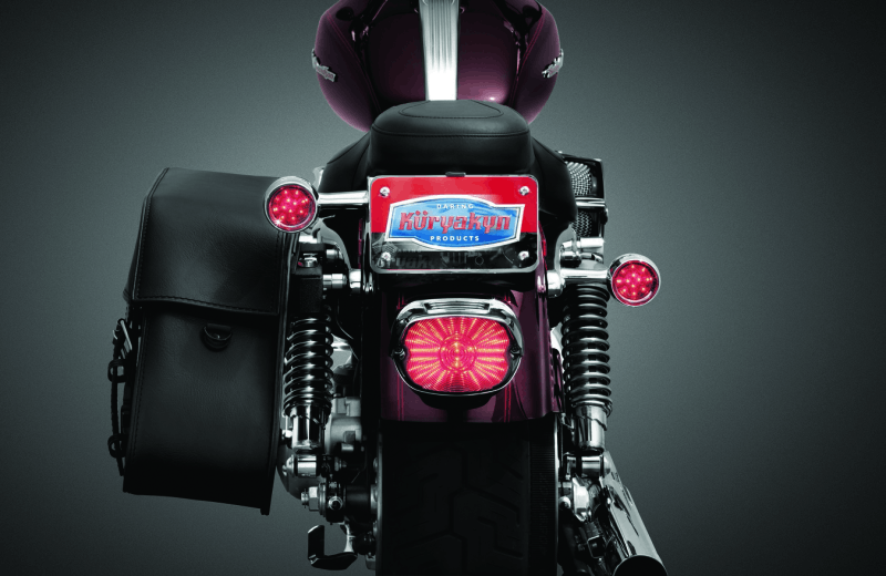 Kuryakyn License Plate Turn Signal & Marker Light Mount Chrome - Cycle City Outdoors