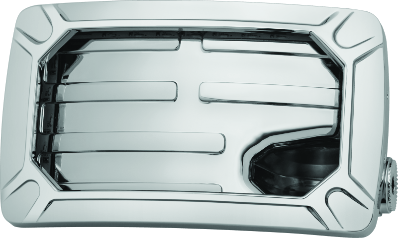 Kuryakyn Nova Curved Horizontal Mount Side License Plate Holder Chrome - Cycle City Outdoors