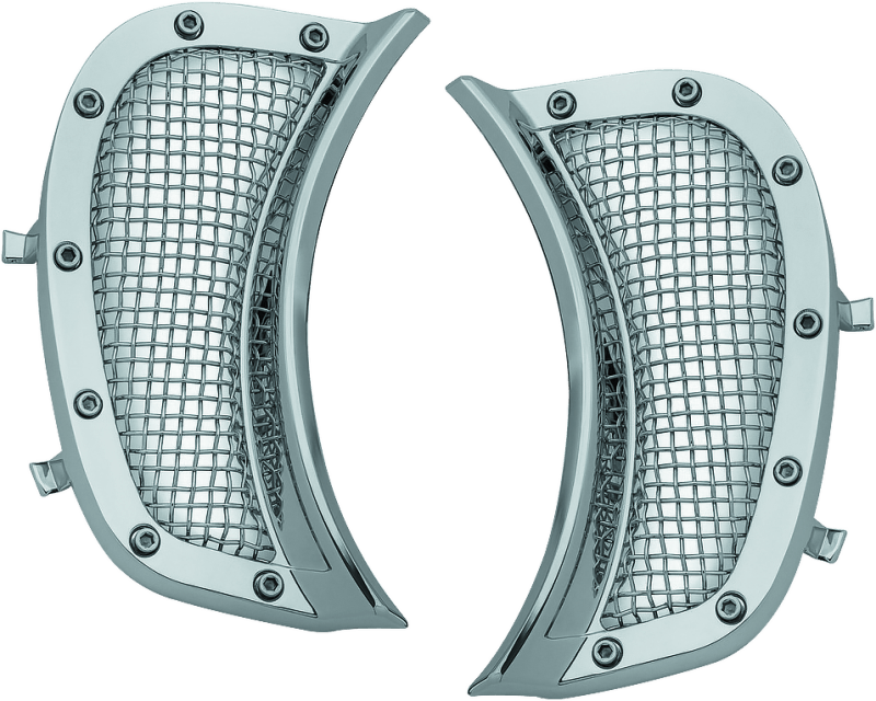 Kuryakyn Mesh Headlight Vent Accents Chrome - Cycle City Outdoors