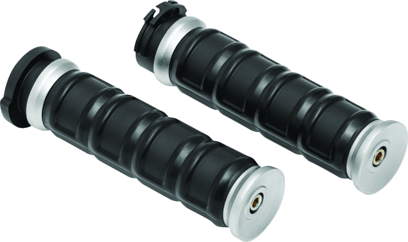 Kuryakyn Dillinger Grips Dual Cable Silver - Cycle City Outdoors