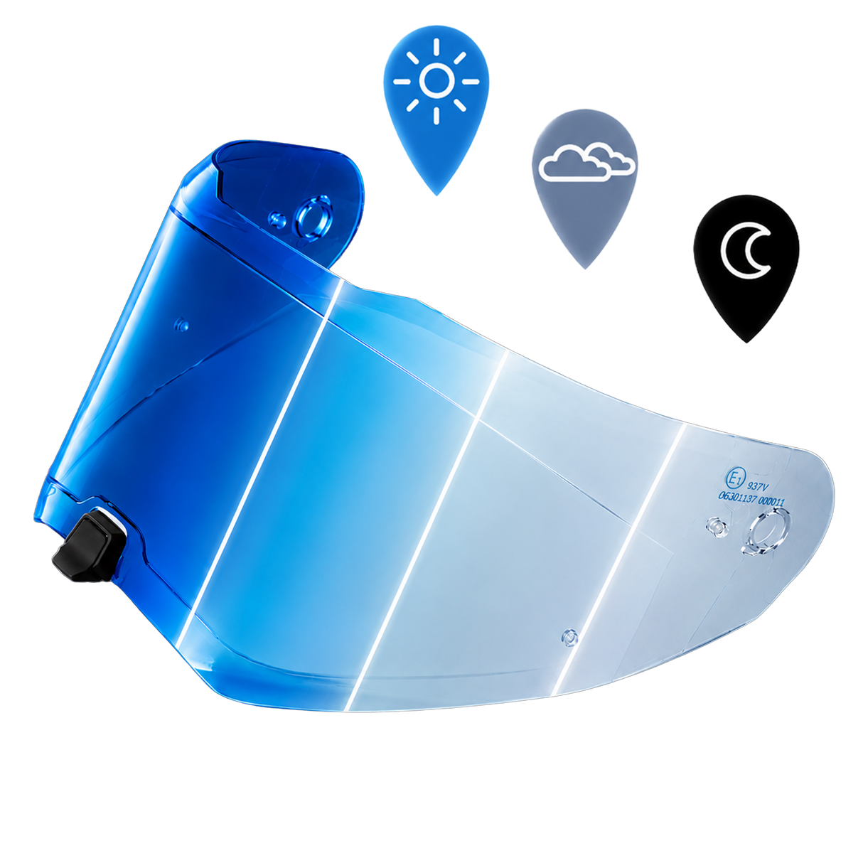 Daytona Legacy Shield Outer- Photochromic Blue