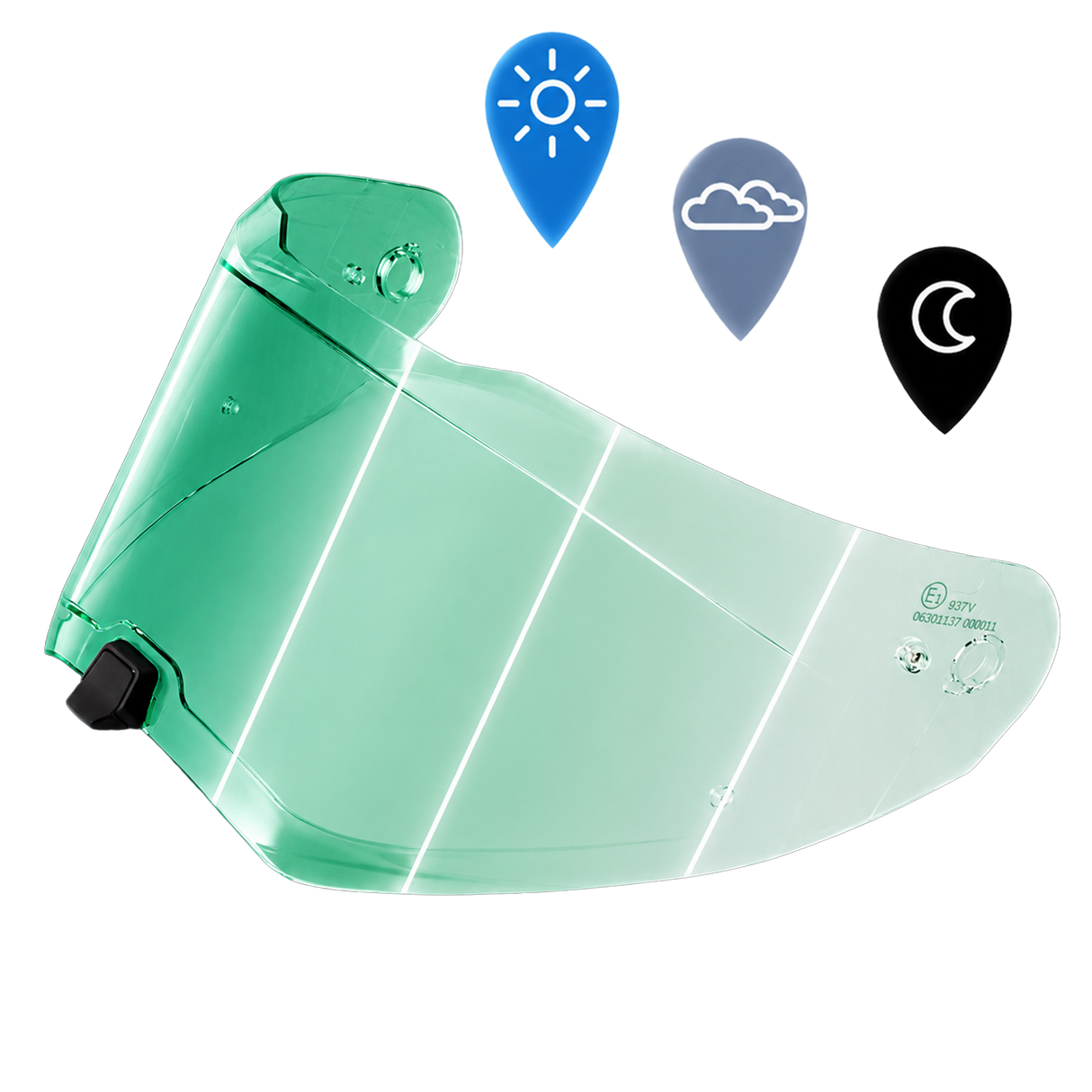 Daytona - Legacy Shield Outer- Photochromic Green