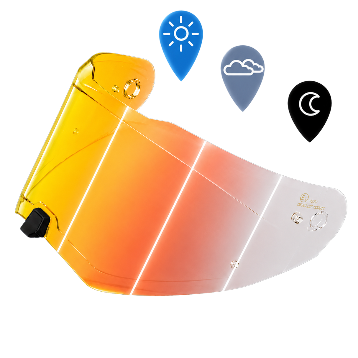 Daytona - Legacy Shield Outer- Photochromic Red