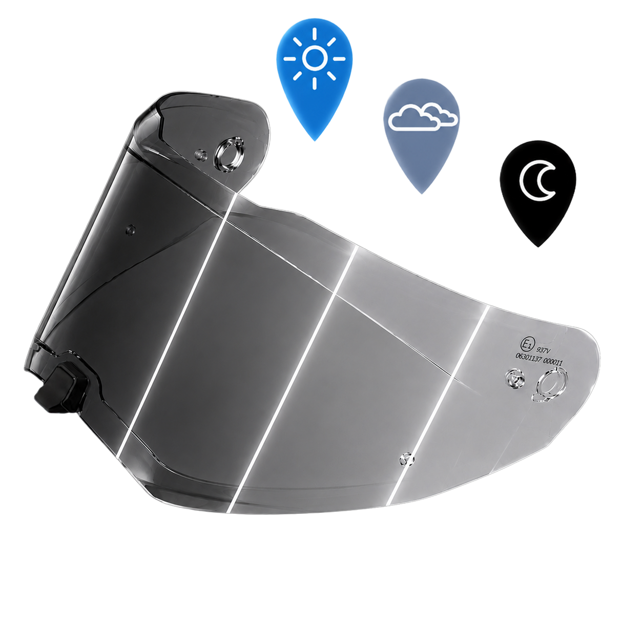Daytona Legacy Shield Outer- Photochromic Smoke